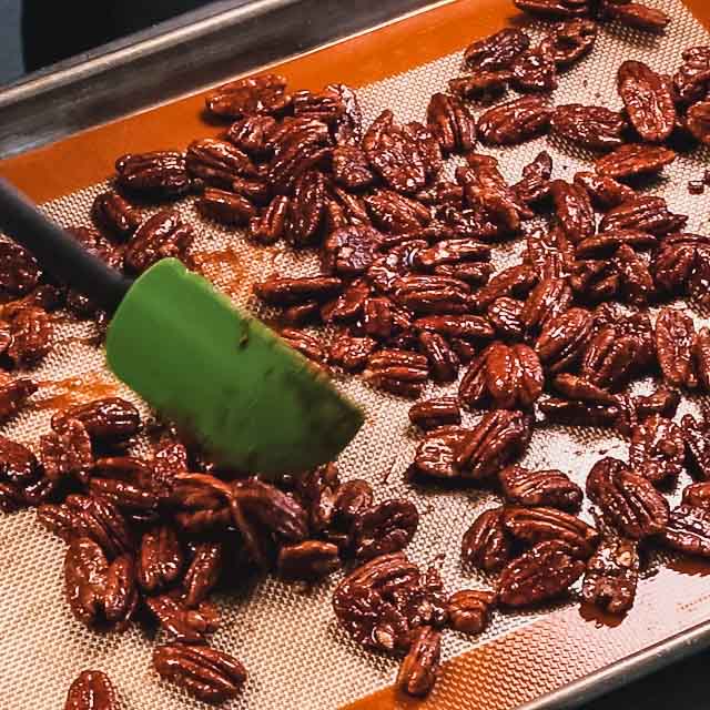 Spread them out onto a lined baking sheet and give them space so they can dry out in the oven