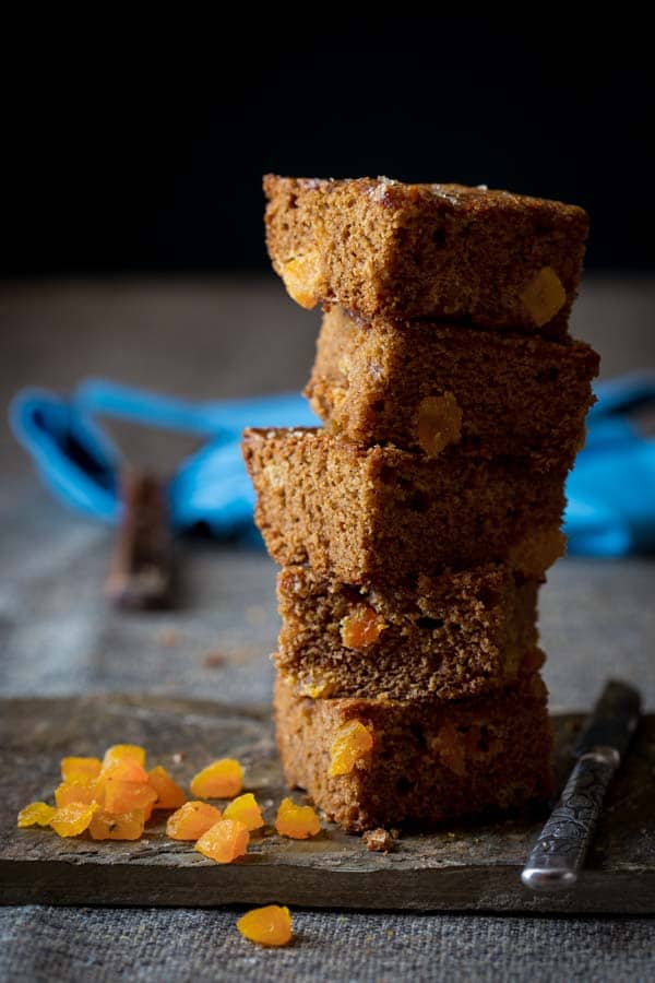 Apricot Hermit Cookies stacked on top of each other