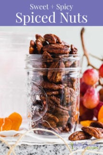 a jar with spiced nuts
