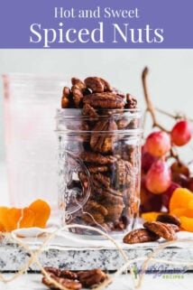 a jar with spiced nuts