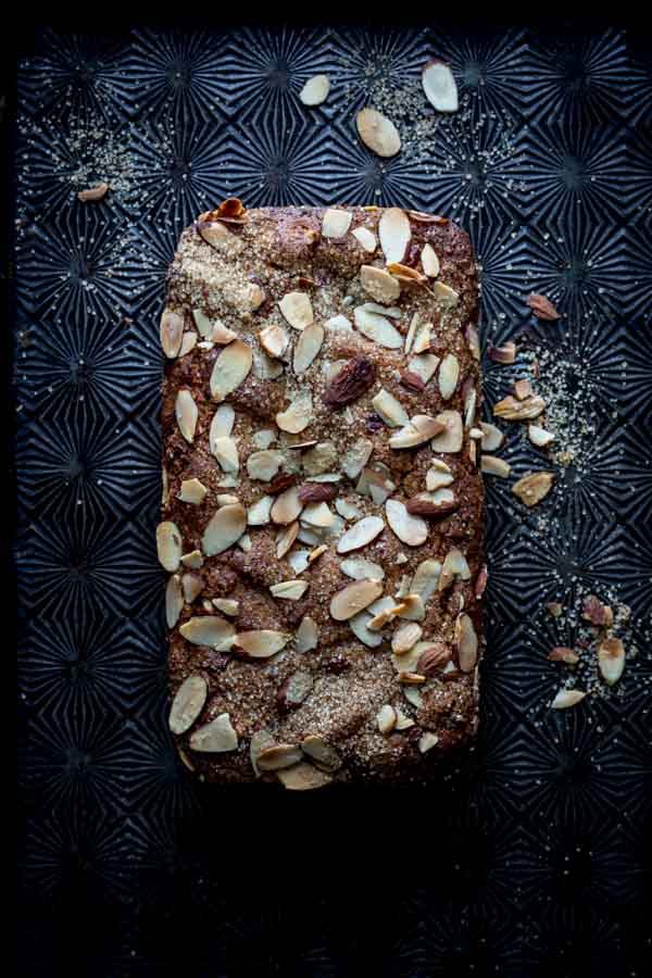 loaf of almond cranberry bread