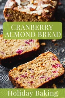 slices of cranberry almond bread