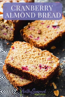 slices of cranberry almond bread