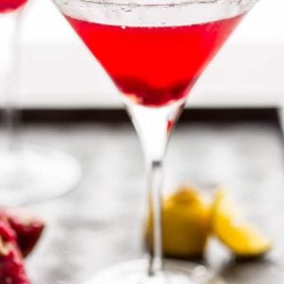 Pomegranate Lemon Drop Martini on HealthySeasonalRecipes.com