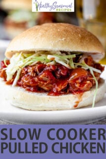 close up side view pulled chicken