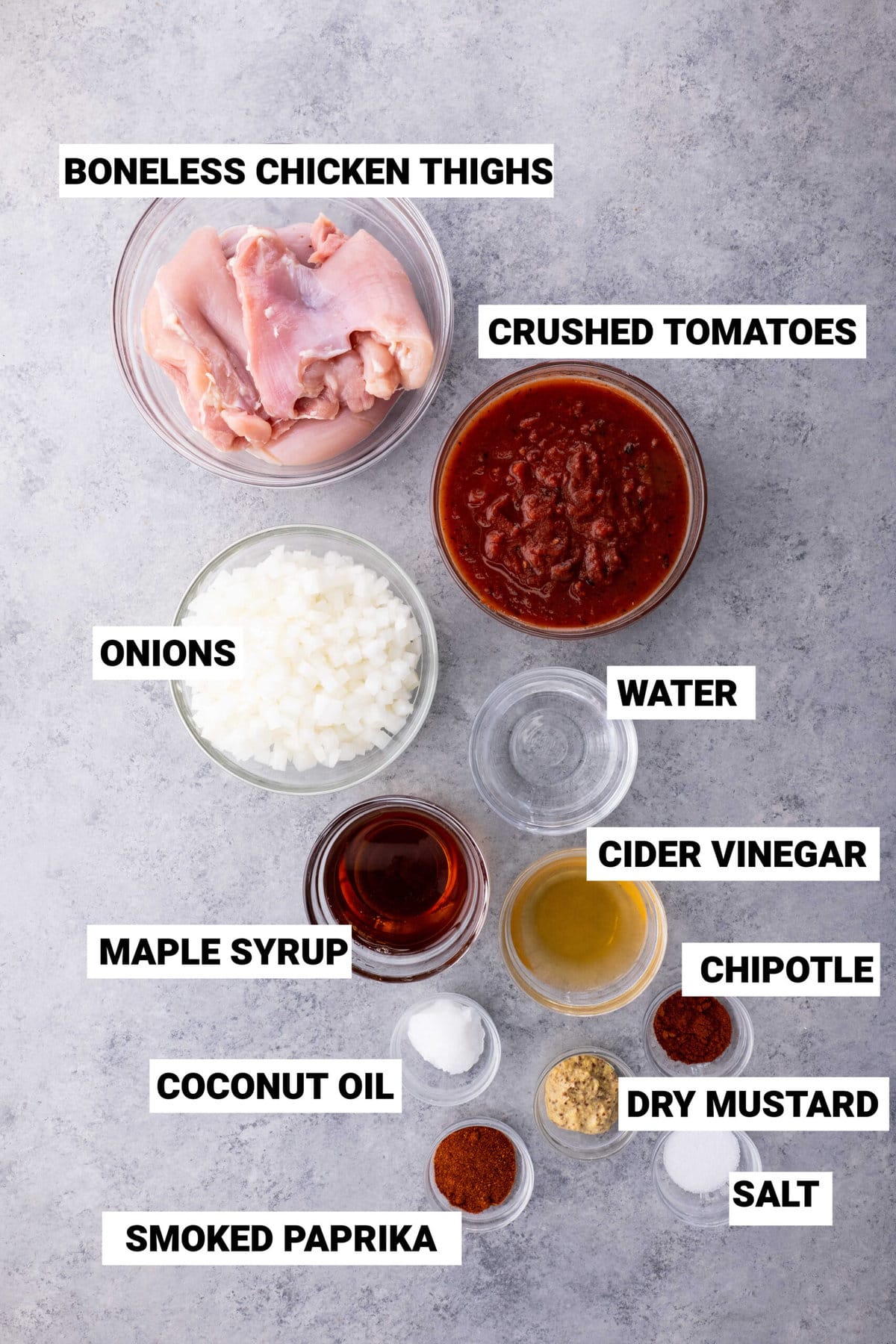 gray surface with the ingredients on it