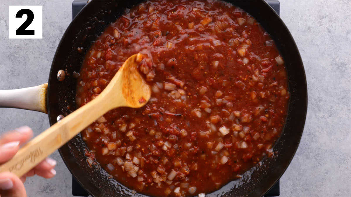 making the sauce