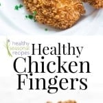crispy chicken tender photo collage with text