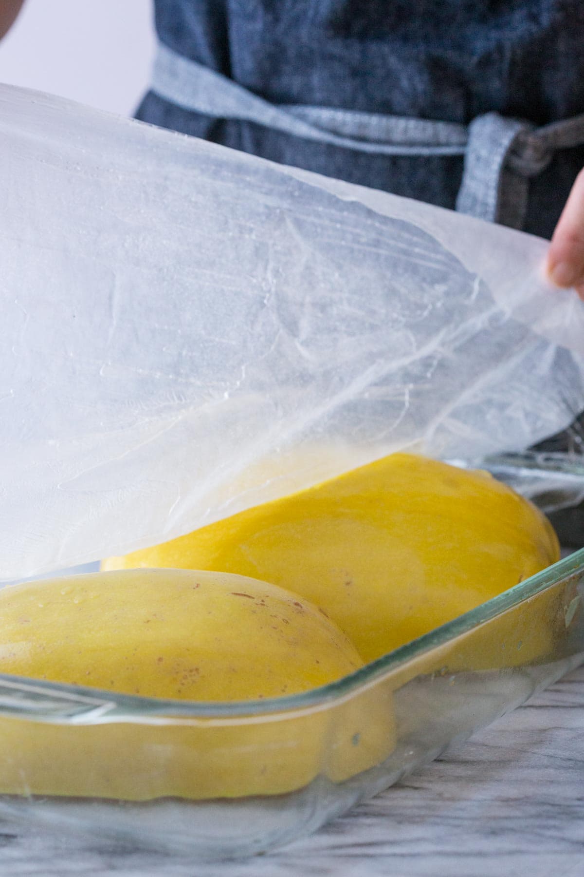 removing plastic wrap/