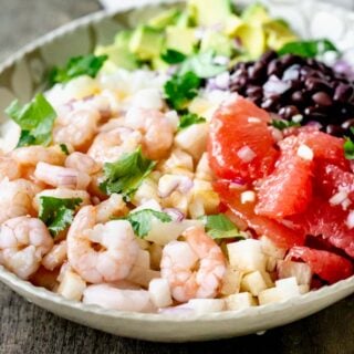 close up of jicama salad