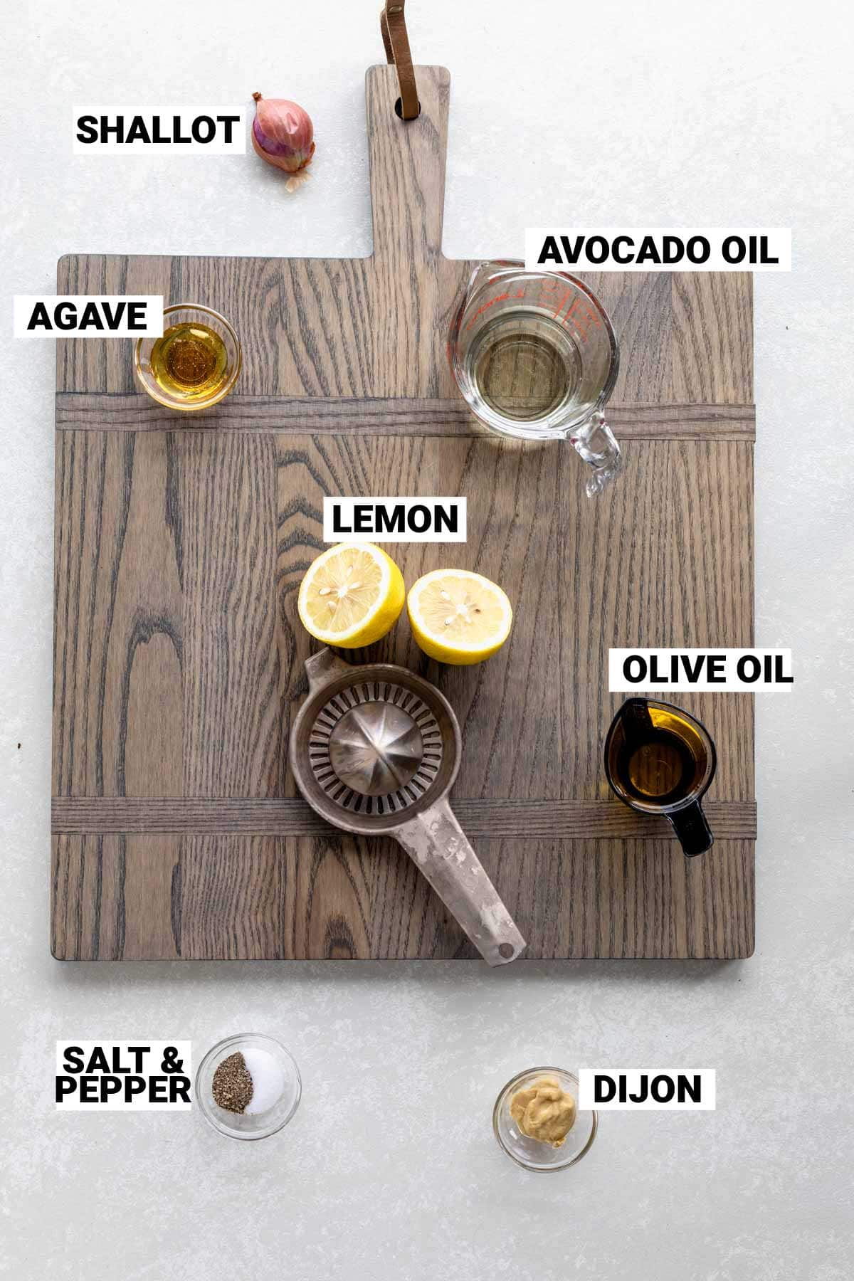 ingredients for this recipe with labels