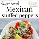 a collage of images of stuffed peppers