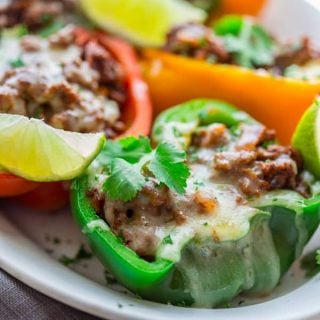 Low Carb Mexican Stuffed Peppers by Katie Webster on Healthy Seasonal Recipes