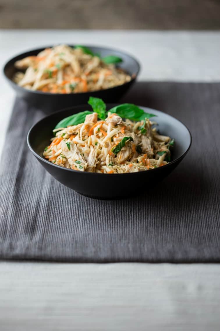 Asian Celeriac Salad in two separate bowls