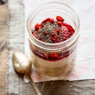 Blood Orange Creamsicle Overnight Oats with Goji Berries and Chia Seeds on healthyseasonalrecipes.com