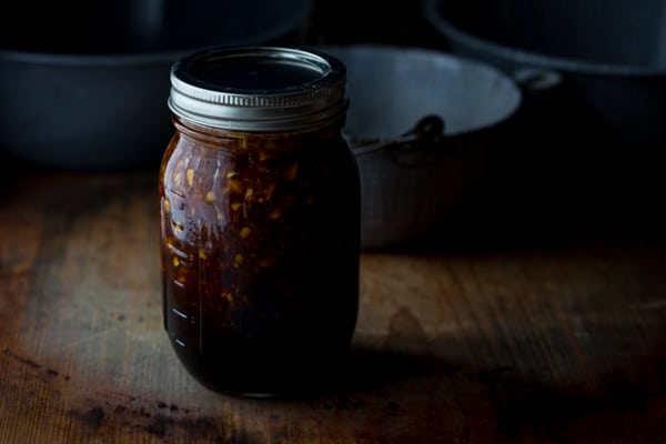 Maple Teriyaki Marinade in a mason jar