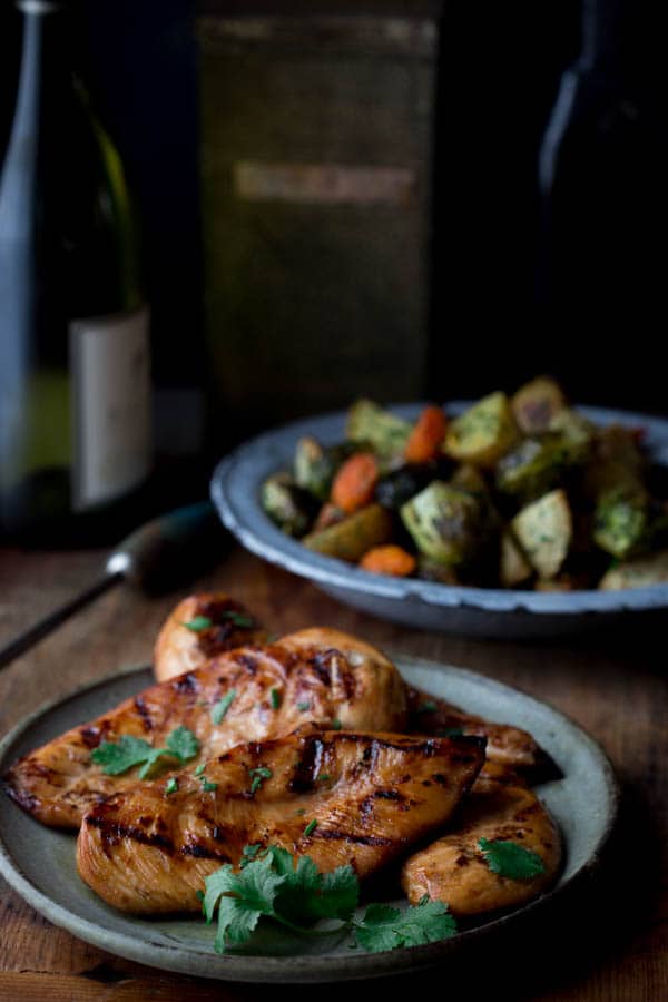 Maple Teriyaki chicken on a plate