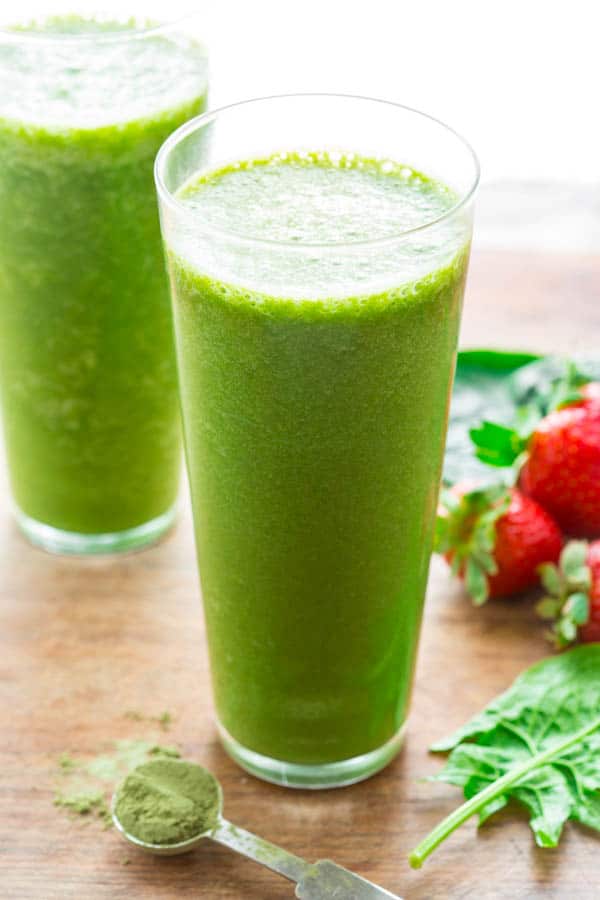 Super Green Tea Smoothie with matcha