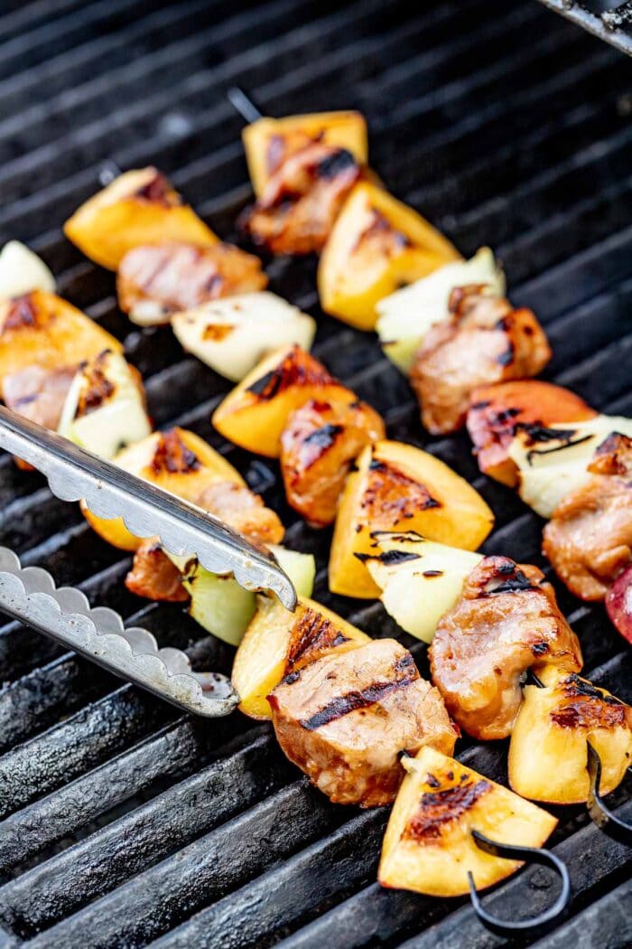 grill the pork kebabs
