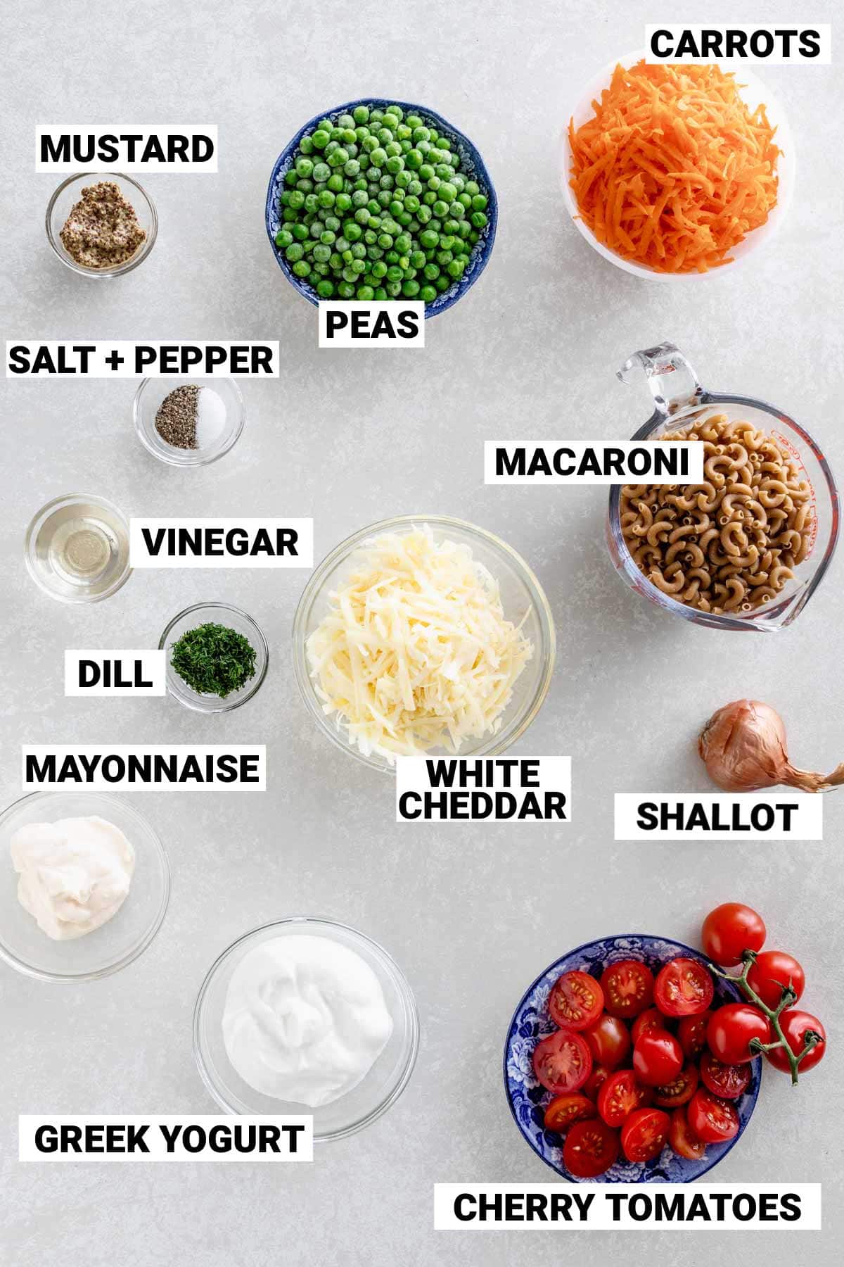 the ingredients on a white table with text overlay
