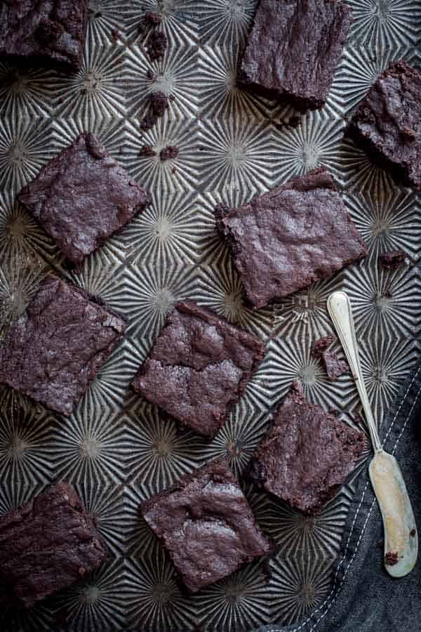squares of one bowl brownies