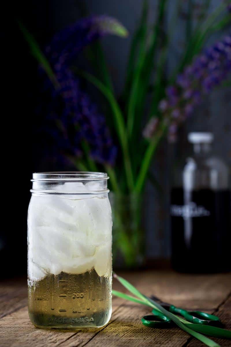 homemade switchel in a glass jar