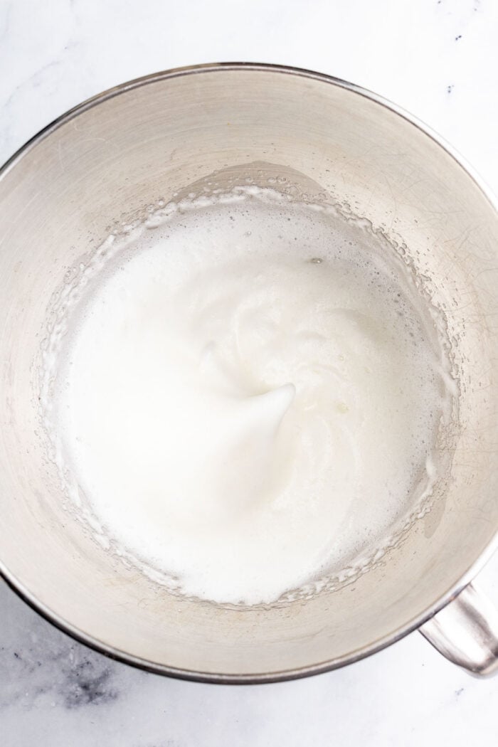 the whipped whites and cream of tartar