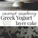 coconut cake photo collage with text