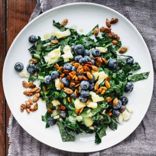 closeup of kale salad