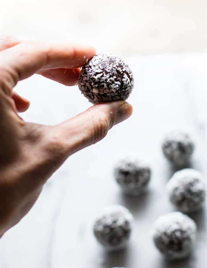 Holding Fig Energy Balls