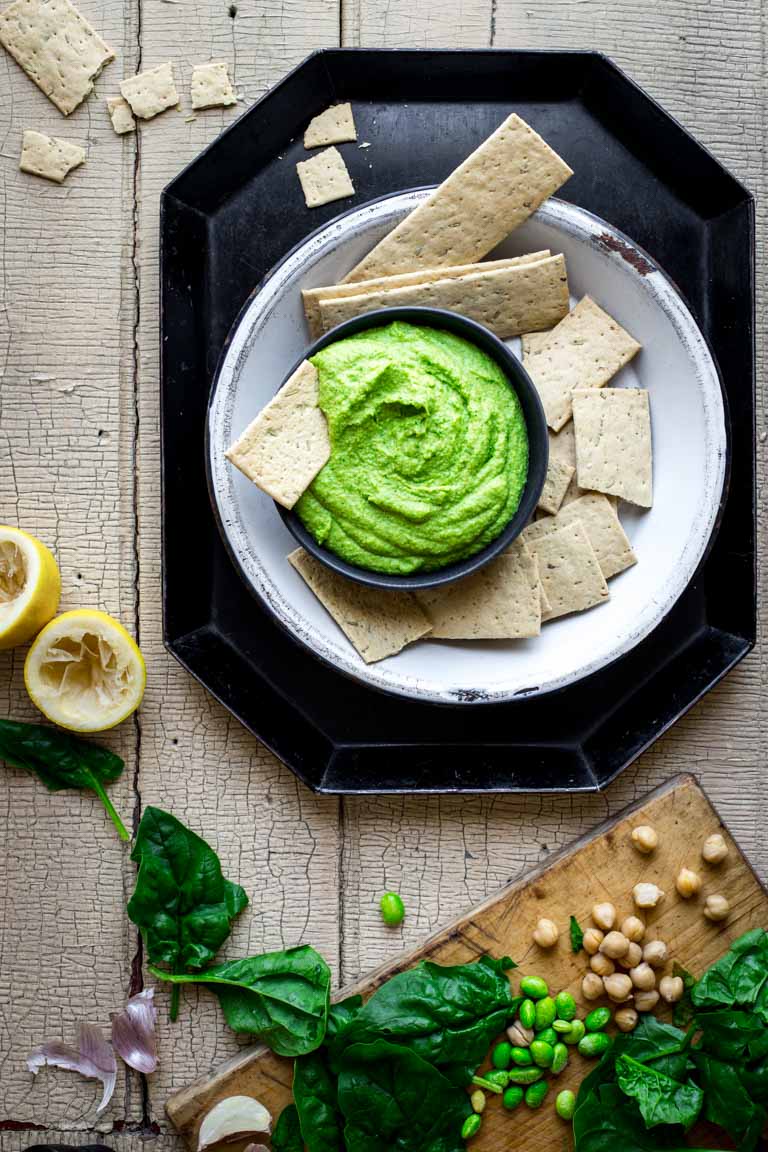 green edamame hummus