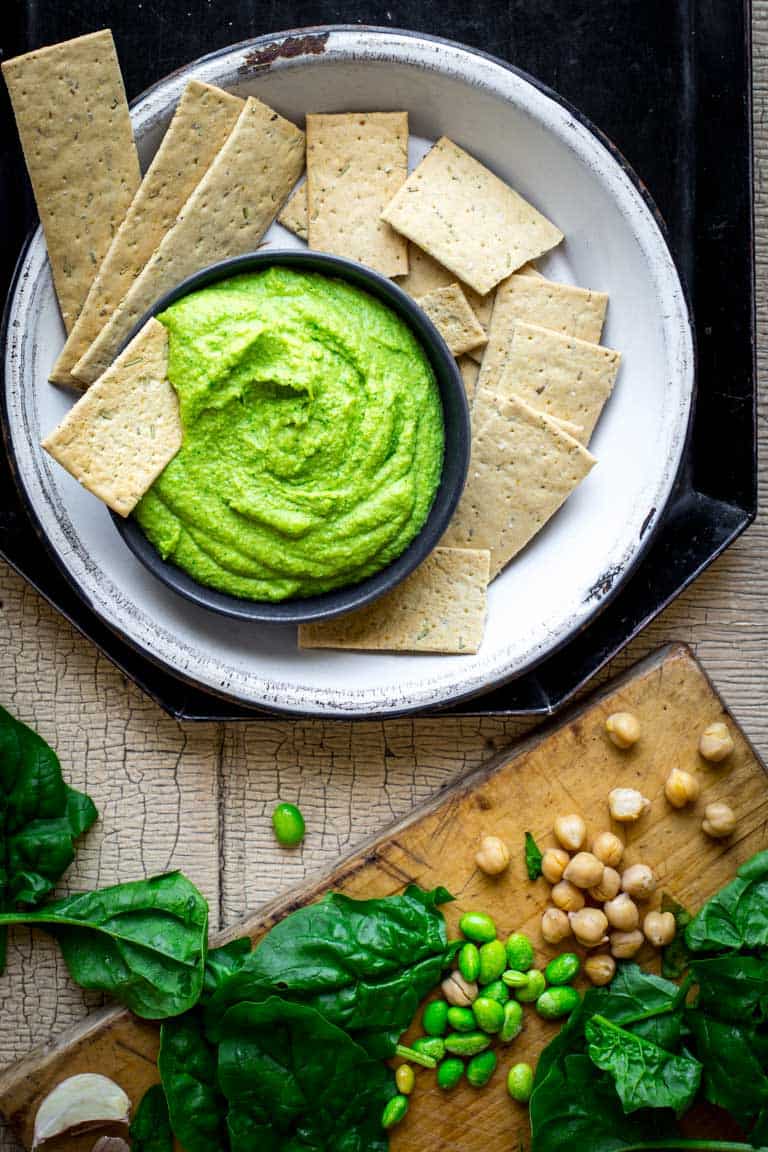 green edamame hummus