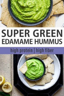 super green hummus collage