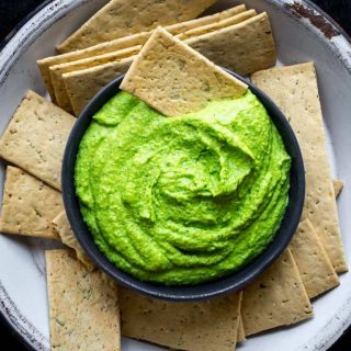 Green edamame hummus