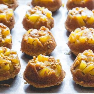 These kid friendly upside-down apple muffins by Healthy Seasonal Recipes are a great after school snack and they're low in sugar.