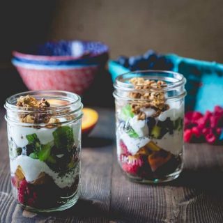 Step away from the Lunchables and make these pretty and healthy layered rainbow fruit parfaits to go in your childrens’ lunchboxes instead! HealthySeasonalRecipes.com