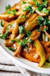 close up of chicken paprika