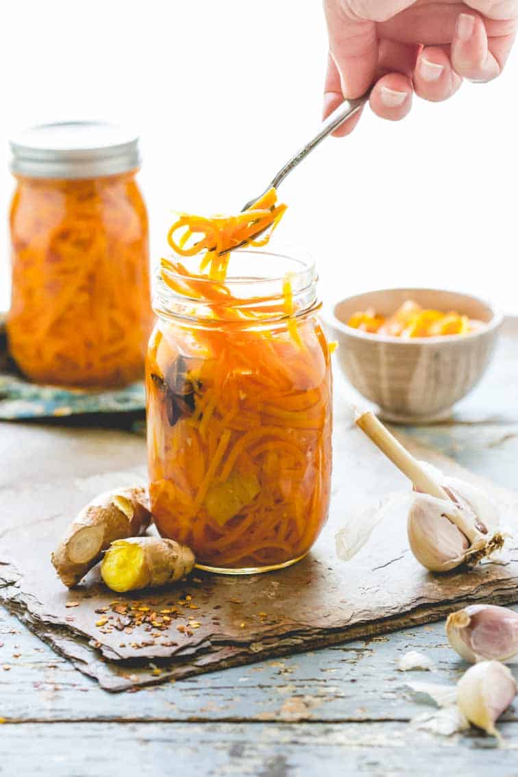 Ginger Pickled Carrots