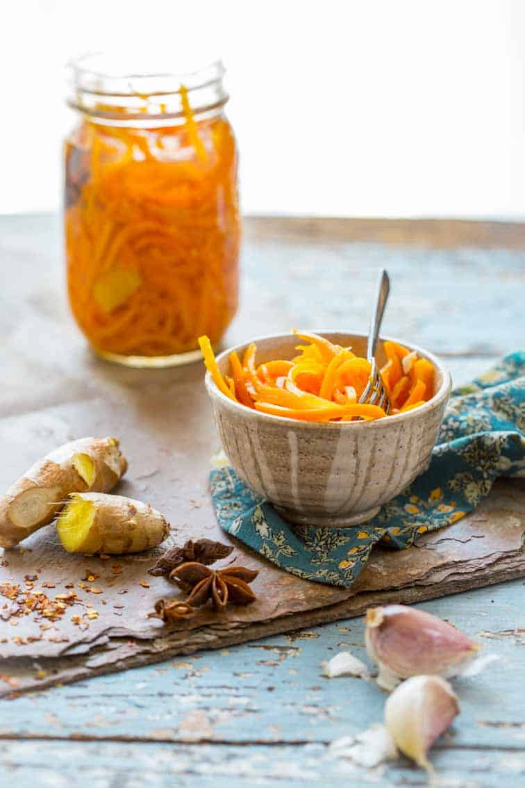 Ginger Pickled Carrots