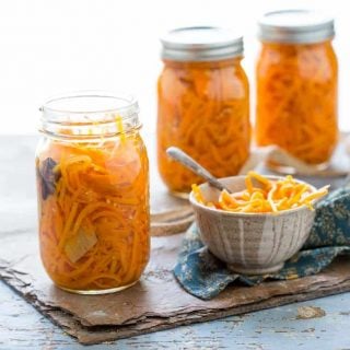Ginger Pickled Carrots | Cookbook Giveaway | Canning | Fall | Vegetarian | Healthy Seasonal Recipes