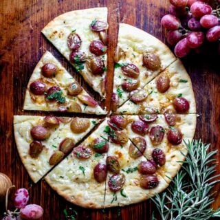 the flatbread cut into wedges