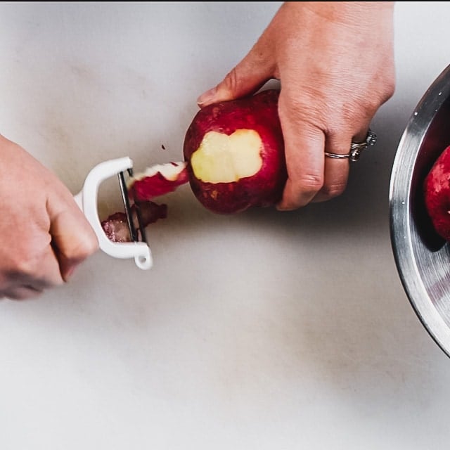 Peel the potatoes