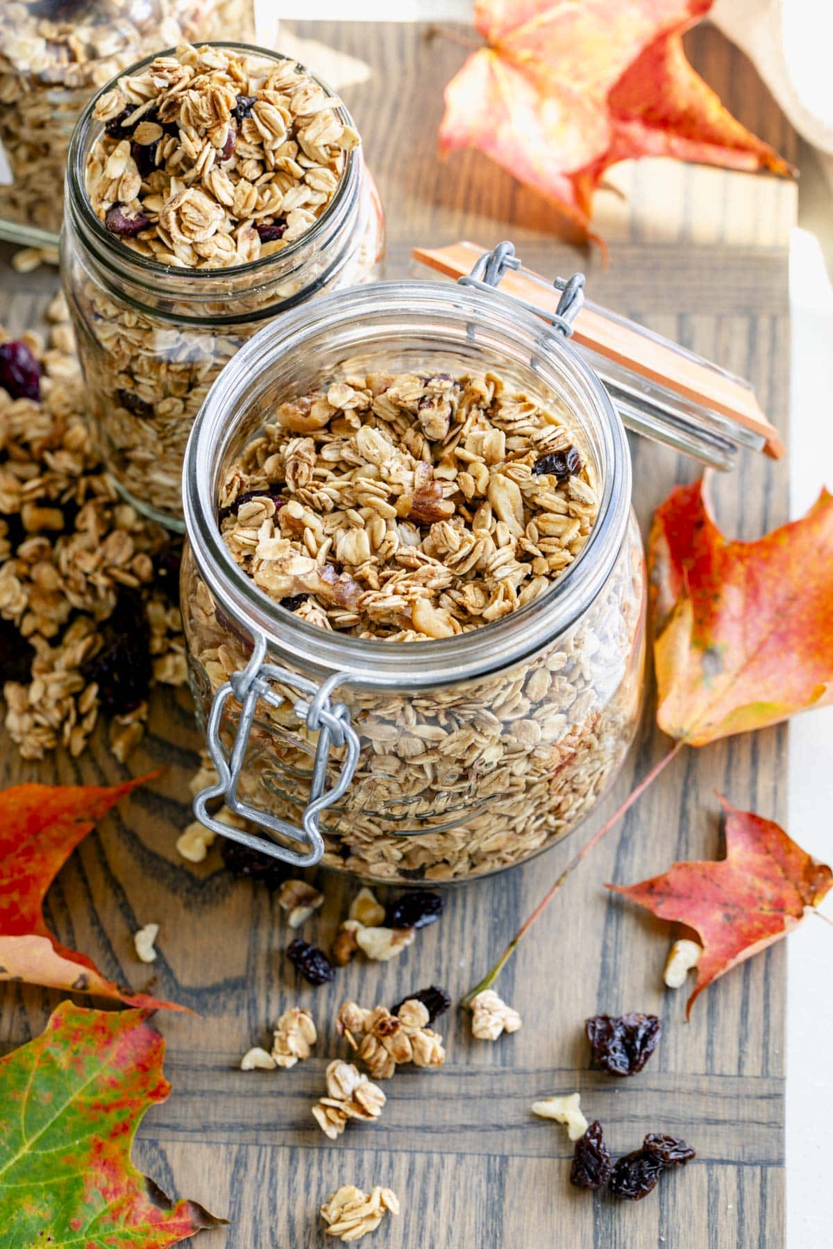 the granola in a resealable jar