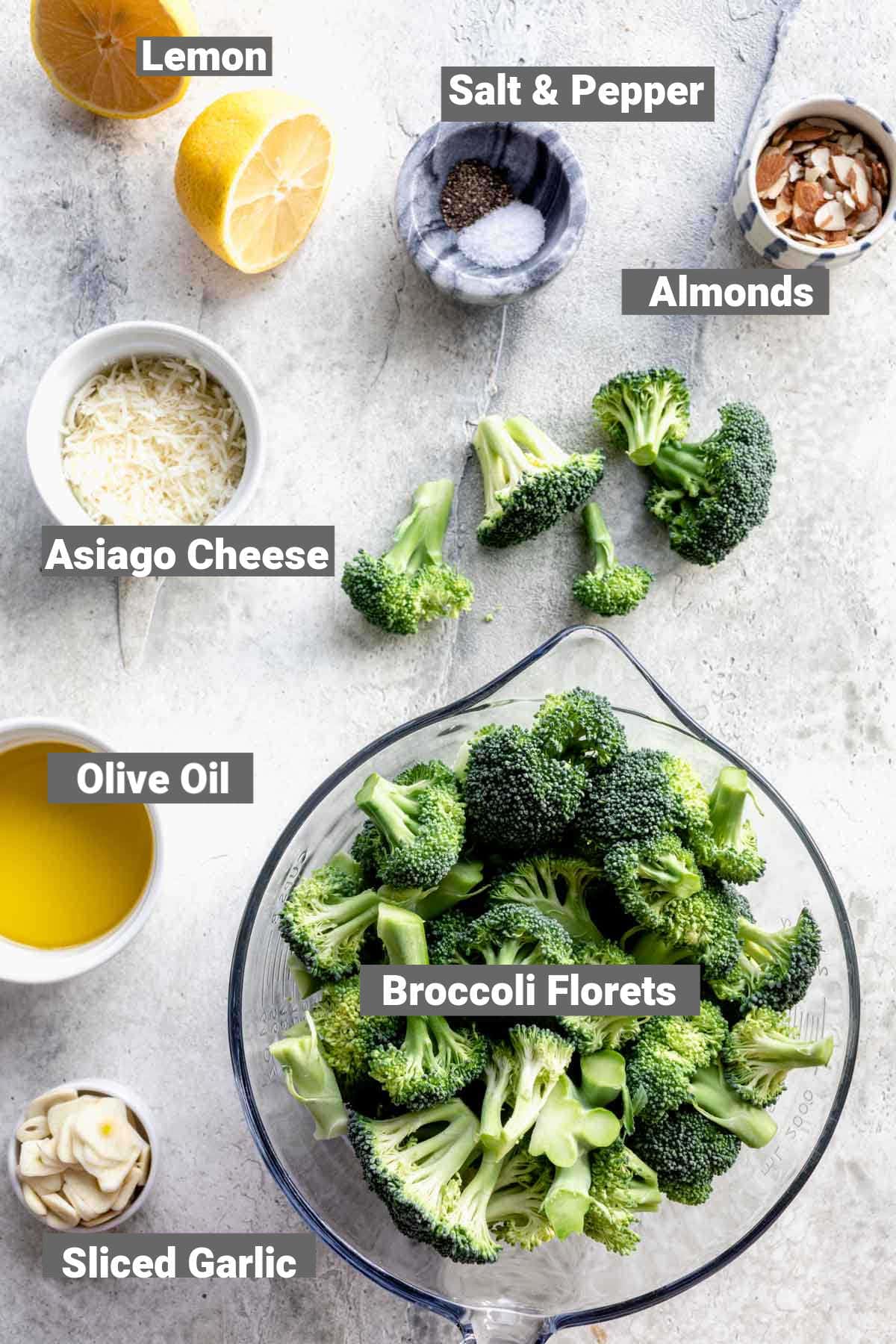 ingredients with labels for this recipe