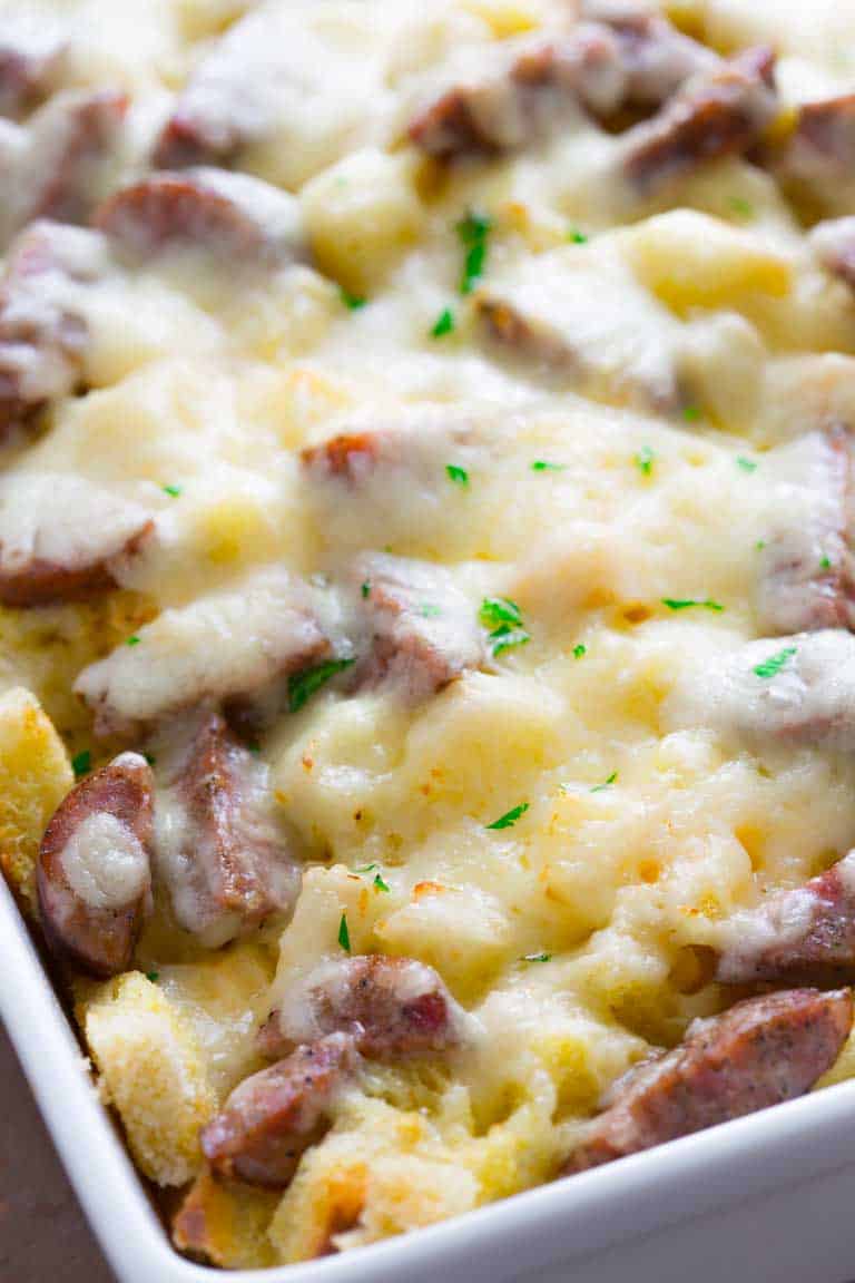 a close up image of Apple Cheese casserole