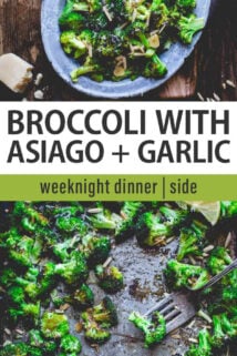 roasted broccoli collage