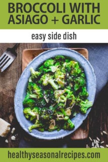 overhead platter of roasted broccoli