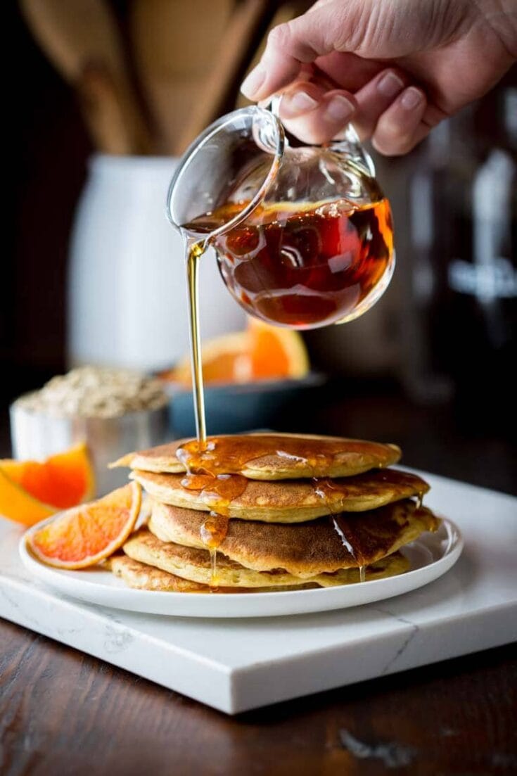 Tangerine Protein Pancakes | Breakfast | Gluten Free | Winter | Kid Friendly | Healthy Seasonal Recipes | Katie Webster