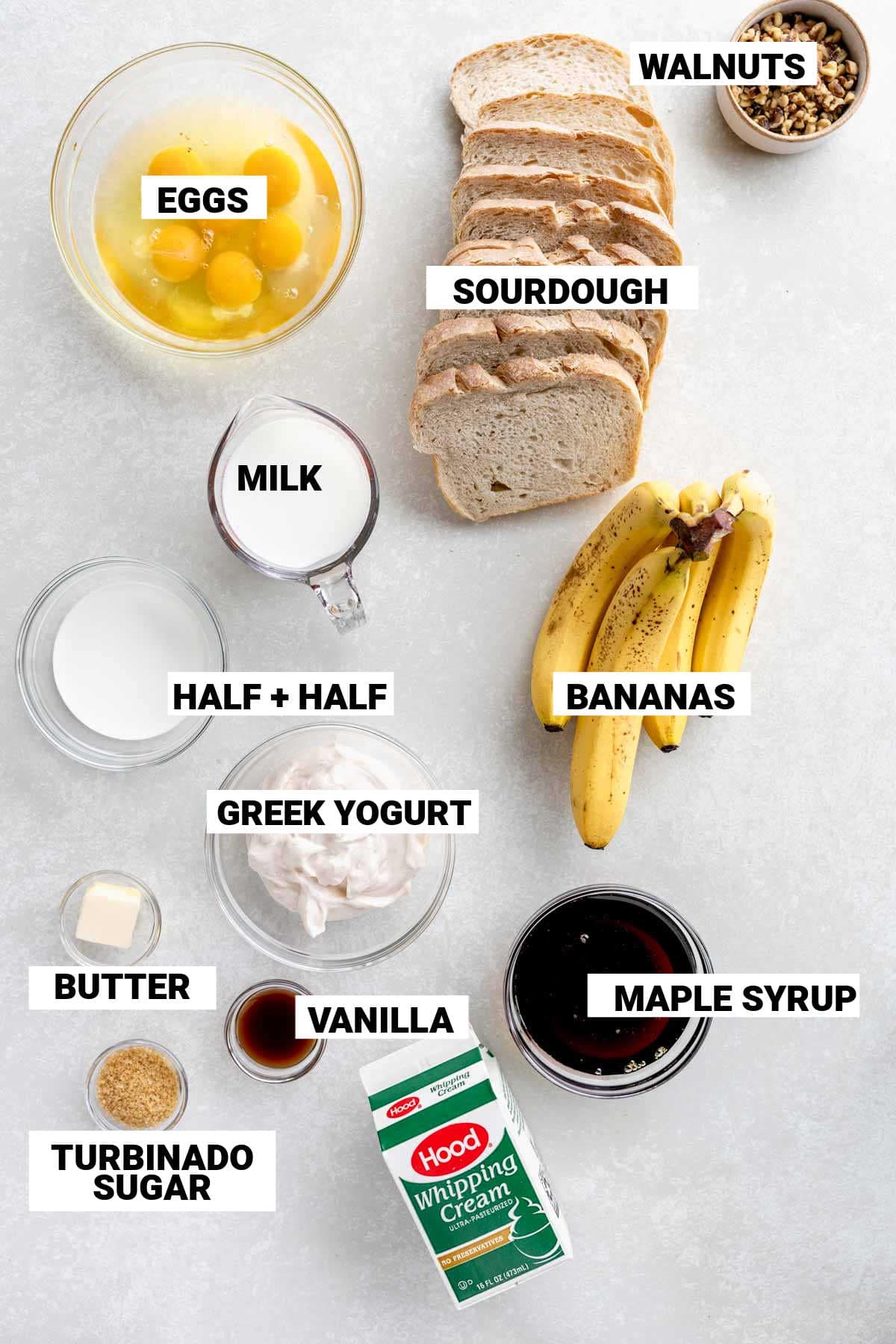 the ingredients on the white table with text overlay