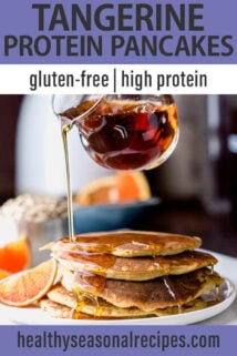side angle tangerine pancakes